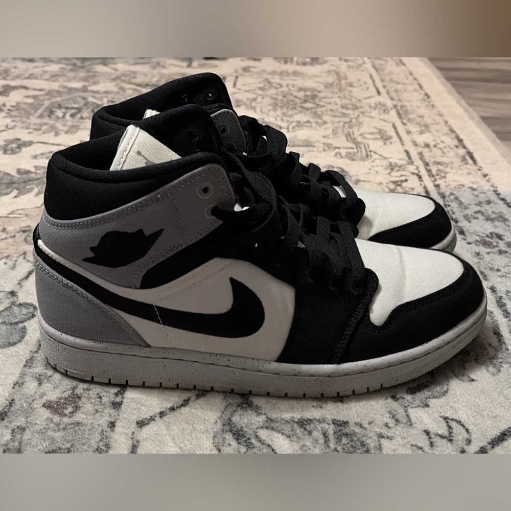 Jordan Black and White High-Top Sneakers